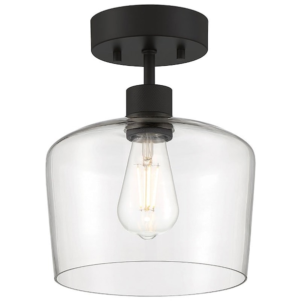 Access Lighting Port Nine Chardonnay, Chardonnay LED SemiFlush, Matte Black Finish, Clear Glass 63147LEDDLP-MBL/CLR - main